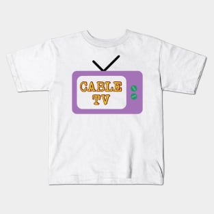 Cable tv 90's 2000's retro television meme joke Kids T-Shirt